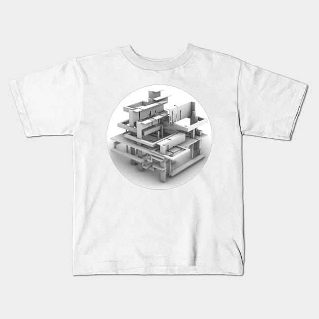 CONCEPTUAL VOLUMETRIC Kids T-Shirt by SEA BREEZY